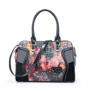 Genuine Leather Tote Bag, Large Crossbody Bag, Floral Purses UwU